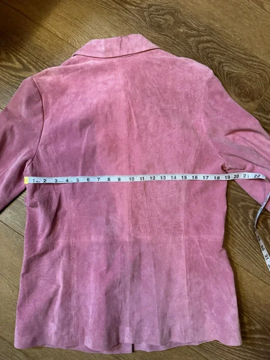 Pink Suede Button-Up Shacket - Picture 7 of 11